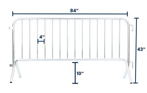 metal barricade 7 ft