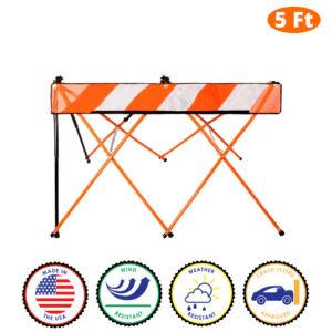 5 Foot - Orange - Safety Barricade - Flex Safe