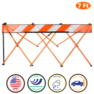 7 Foot - Orange - Safety Barricade - Flex Safe