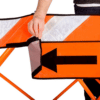 Easily Attach Critical Signage - Orange - Flex-Safe Safety Barricade