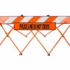 Orange POLICE LINE DO NOT CROSS Warning Sign