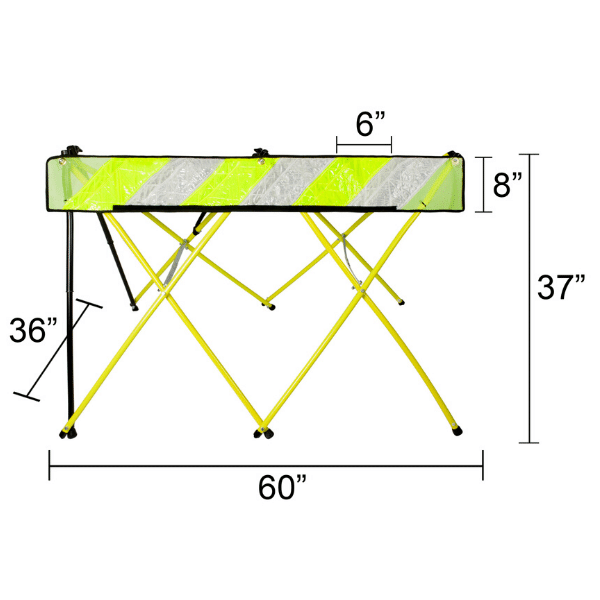 5ft - Yellow - Sizing - A Plus Content - Flex Safe - Barricades