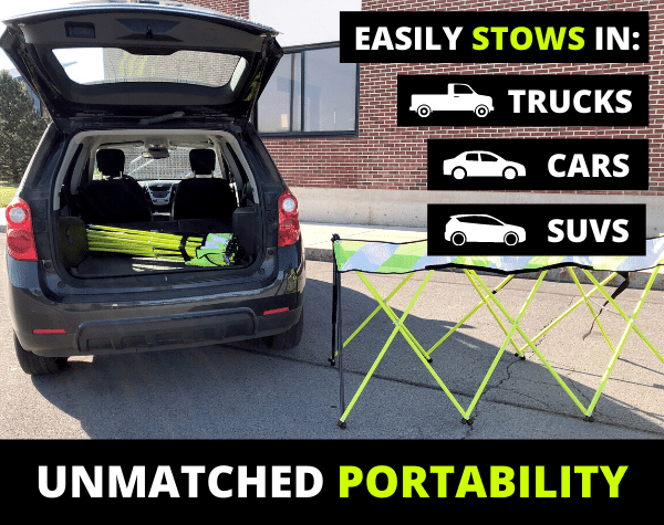 A+ Content - Easily Stows in Vehicles - Flex Safe- Safety Barricade